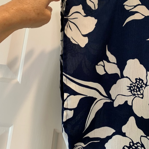 Kona Sol Floral Navy Swim Beach Cover-Up, size XL - Picture 6 of 9